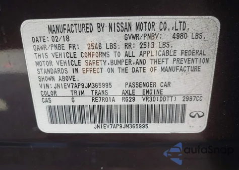 2018 Infiniti Q50 3.0T Luxe z USA, uszkodzony, nr VIN JN1EV7AP9JM365995